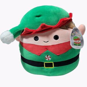 Squishmallow Elliot Christmas Elf 12 in Plush Holiday Peppermint Stuffed Animal